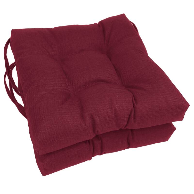 16-inch Square Indoor/Outdoor Chair Cushions (Set of 2) - 16 x 16 - Merlot