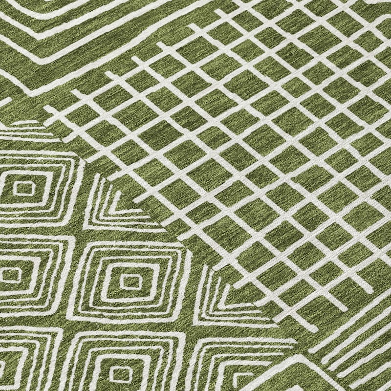 HomeRoots Geometric Transitional Rectangle Outdoor Rug