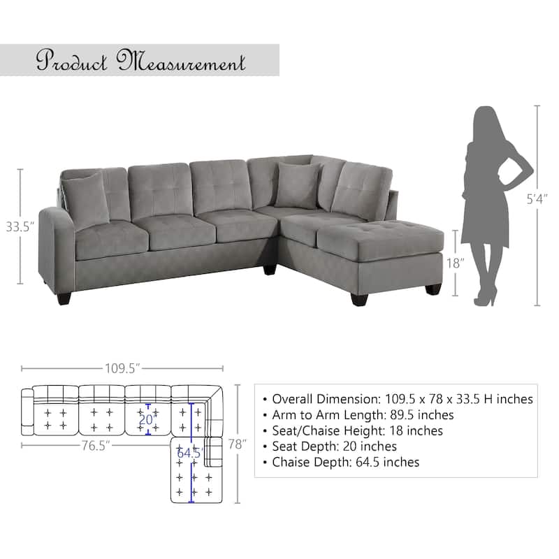 Bossa Reversible Sectional Sofa