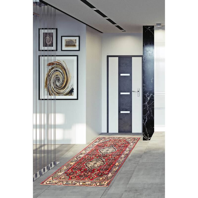 ECARPETGALLERY Hand-knotted Anadol Red Wool Rug - 2'10 x 5'6