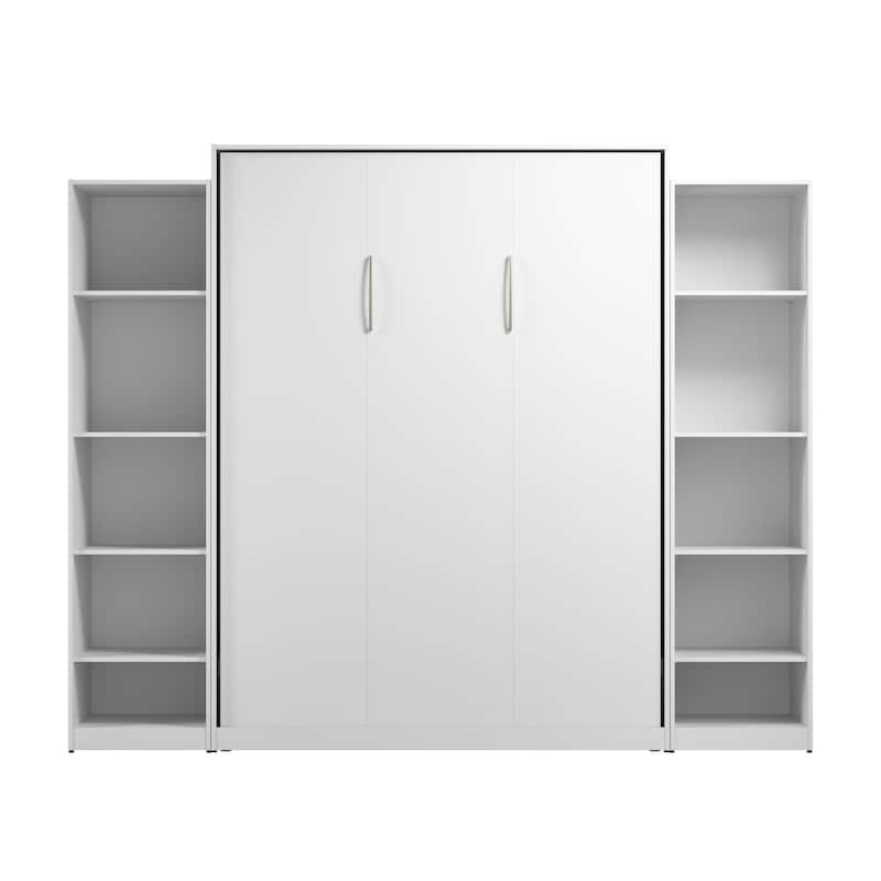 Claremont Queen Murphy Bed with Closet Organizers (105W) by Bestar