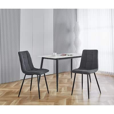 Porthos Home Tomas Fabric Dining Chairs with Steel Legs, Set of 2