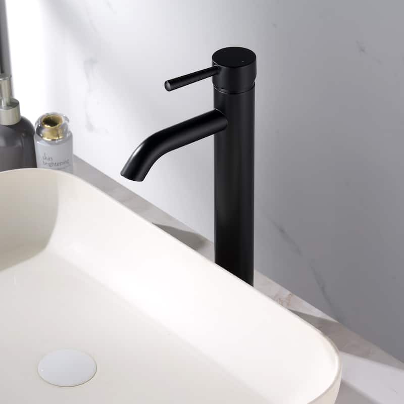 Luxier BSH03-T Single Handle 1-Hole Vessel Bathroom Faucet with Drain
