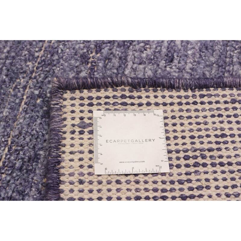 ECARPETGALLERY Hand-knotted Loreto Purple Silk Rug - 5'9 x 9'0