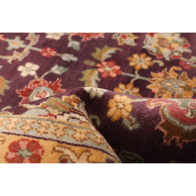 ECARPETGALLERY Hand-knotted Jamshidpour Dark Burgundy Wool Rug - 4'0 x 6'3