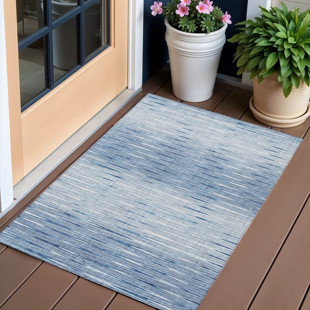 HomeRoots Abstract Transitional Rectangle Outdoor Rug