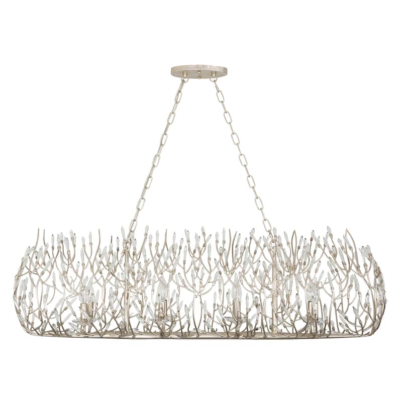 Bask 8-light Gold Dust Linear Pendant with Crystal - N/A