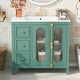 preview thumbnail 1 of 7, 36-Inch Modern Bathroom Vanity with 2 Soft Close Doors, Solid Wood Frame, and 3 Drawers for Storage Lake Green
