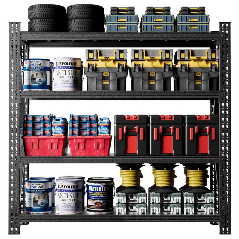 4000LBS Industrial Shelving for Warehouse, Heavy Duty Metal Adjustable Garage Shelves 4000LBS Storage Unit