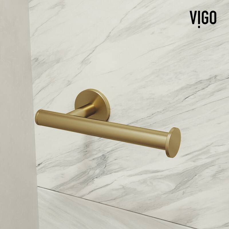 VIGO Elan 4-Piece Bathroom Hardware Accessory Set with 24 in. Towel Bar, Toilet Paper Holder, Hand Towel Holder, Hook