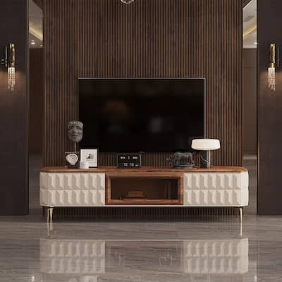 78.7"W Mid-Century Modern TV Stand & Entertainment Center with Storage - 15.7"D x 78.7"W