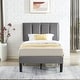preview thumbnail 2 of 70, Kids Bed Frame, Height Adjustable Upholstered Bed, Twin Size Bed Set of 2