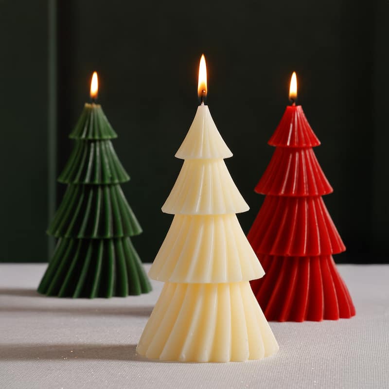 Twinkle Tree Decorative Holiday Candles, Set of 6