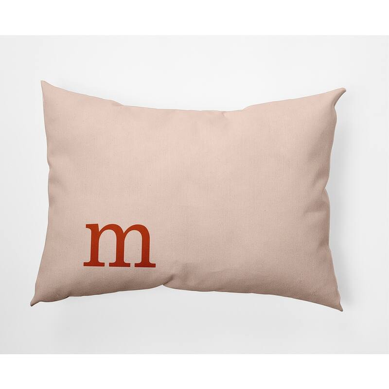 Modern Monogram Decorative Throw Pillow - 14" x 20" - m