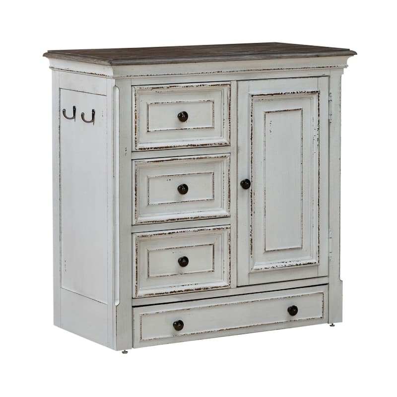 Liberty Furniture Magnolia Manor Pet Feeder Cabinet - Width 32" x Depth 17" x Height 32"