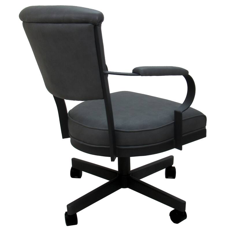 Miami Swivel Metal Caster Chair on Reading Base - 18" High Seat