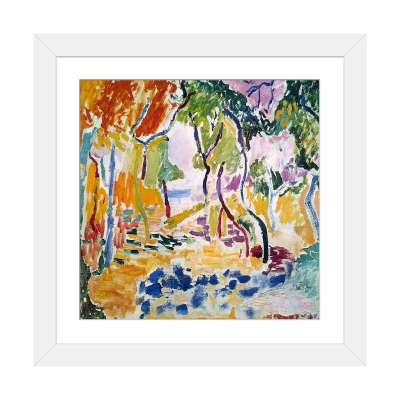 iCanvas "Landscape near Collioure (Study for Le Bonheur de Vivre), 1905" by Henri Matisse - White - 16x16x1