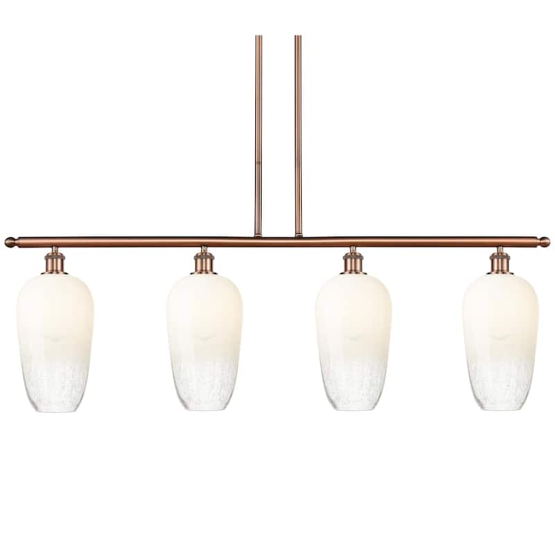 Innovations Lighting 516-4I-16-48 Brookhaven Flute Linear Brookhaven - Antique Copper / Opal