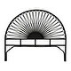 preview thumbnail 2 of 6, Black Rattan Headboard