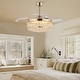preview thumbnail 12 of 43, Kviflon 48'' Crystal Ceiling Fan with Lights and Remote 6 Speed, 3 Light Change Retractable Blades Chandelier Ceiling Fan