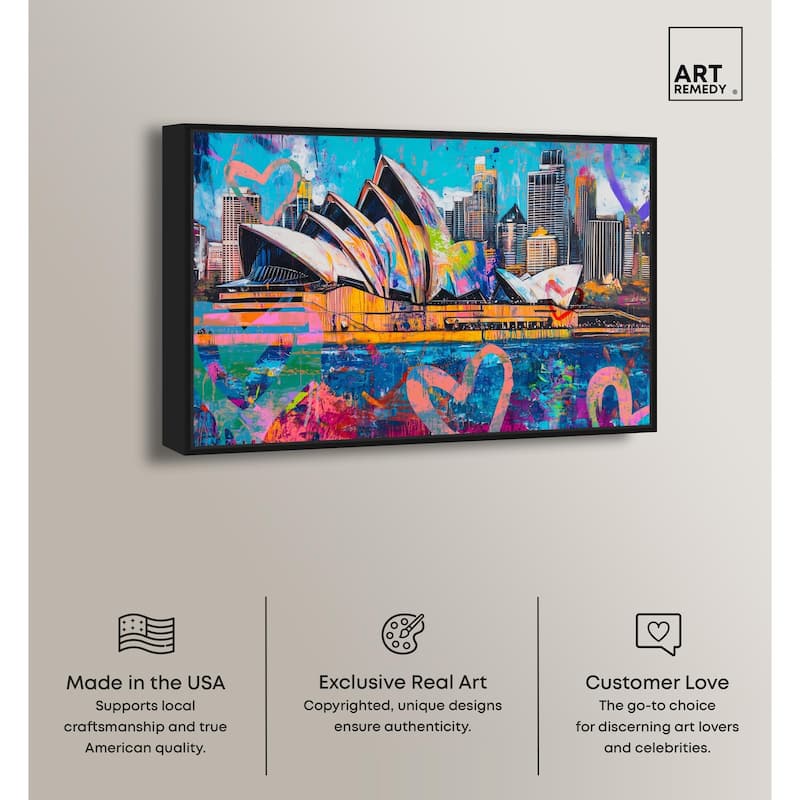 Sydney Opera Graffiti Canvas by Art Remedy