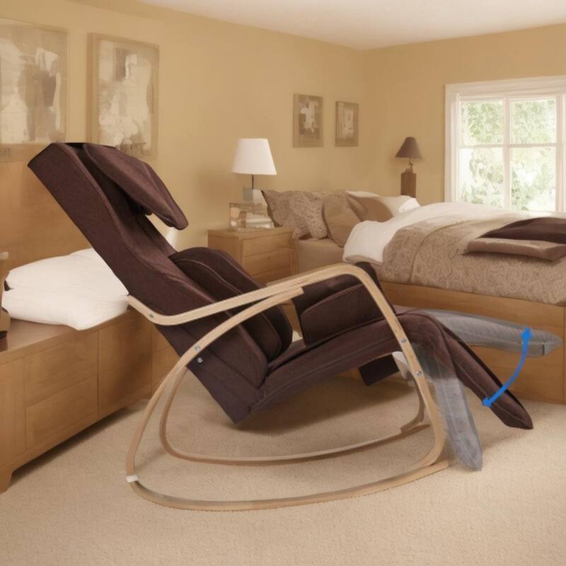 Full massage function-Air pressure-Comfortable Relax Rocking Chair, Lounge Chair Relax Chair with Cotton Fabric Cushion