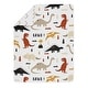 preview thumbnail 2 of 4, Mod Dino Boy Girl 5pc Toddler Comforter Set - Orange Tan Rust Taupe Mustard Yellow Beige Brown Black Modern Dinosaur Boho Arrow
