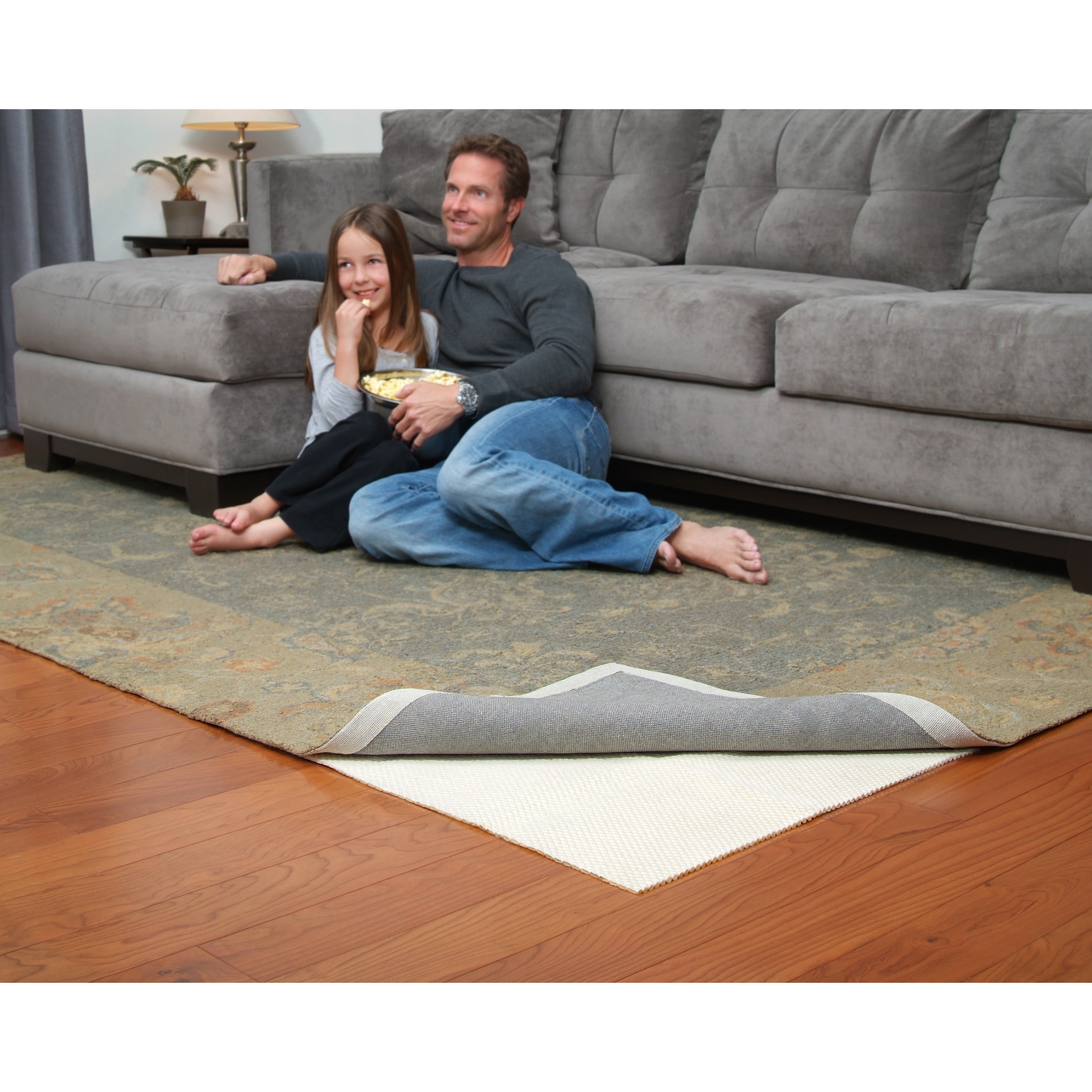 Eco Environmentally Friendly Cushioned Rug Pad Underlay for Hardwood Floors  8x10