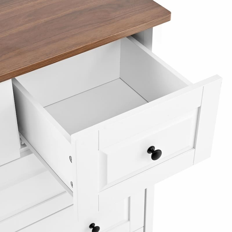White 5-Drawer Dresser, Tall Chest of Drawers with Deep Storage Space
