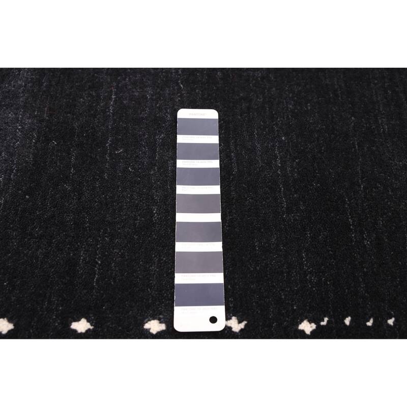 ECARPETGALLERY Hand Loomed Kashkuli Gabbeh Dark Navy Wool Rug - 4'10 x 7'8