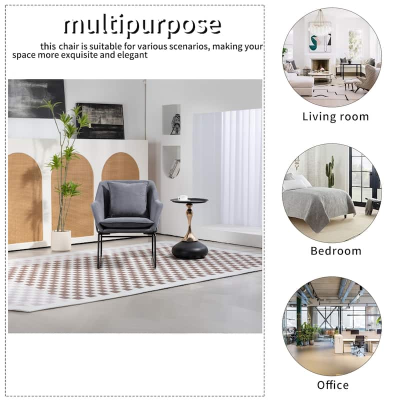 Modern 2 Piece Velvet Kitchen Dining Chairs with Upholstered Cushions, Metal Legs for Dining Room Kitchen Living Room Bedroom