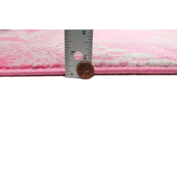 Polypropylene Modern Pink Oriental Area Rug Bed Bath & Beyond 32109507