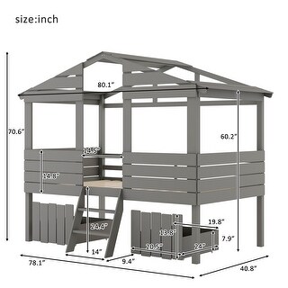 Twin Size Loft Bed with Two Drawers - Bed Bath & Beyond - 35553546