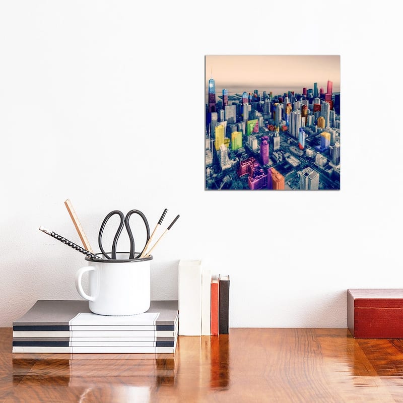 iCanvas "Chicago City Pop" by Unknown Artist Canvas Print - 12x12x0.75