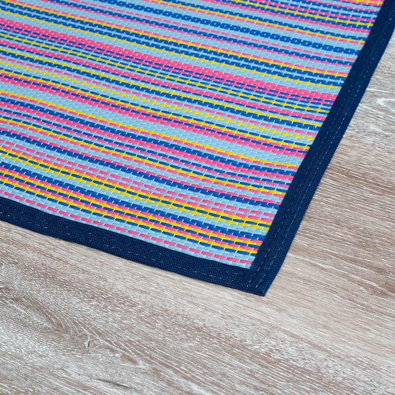 Lalune Beach Stripe Indoor Outdoor Area Rug