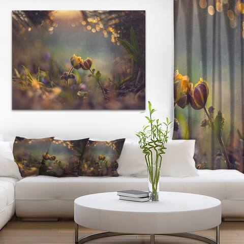 Designart - Two Spring Flowers - Floral Photography Canvas Print