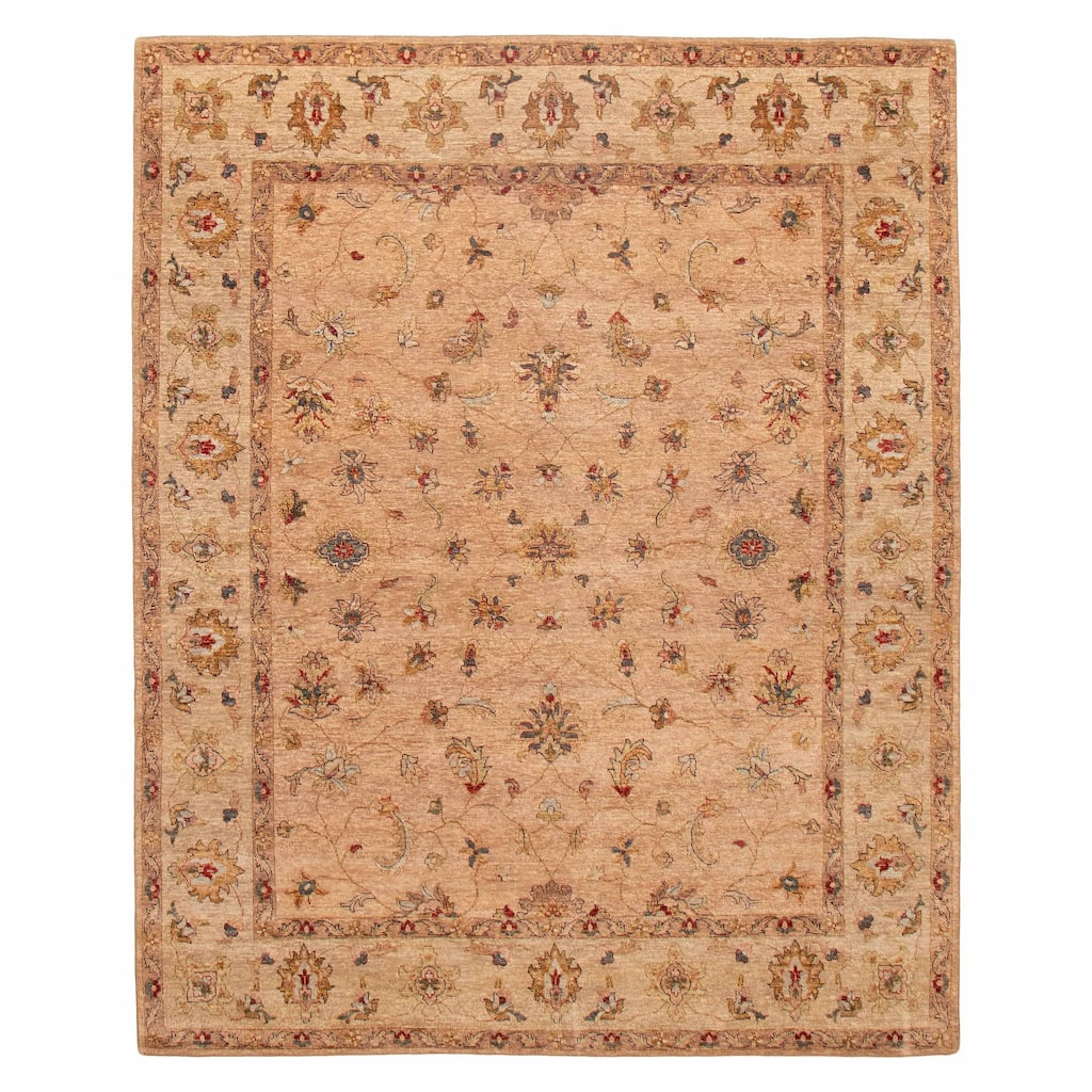 ECARPETGALLERY Hand-knotted Jamshidpour Tan Wool Rug - 8'0 x 9'9