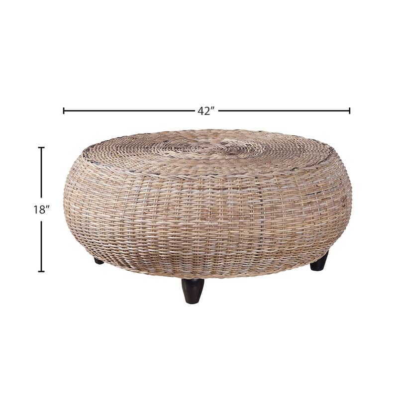 Captiva 42-inch Woven Kubu Mandalay Ottoman