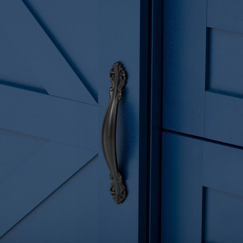 Unnie 55" Farmhouse Storage Cabinet with 4 Drawers and Power Outlet