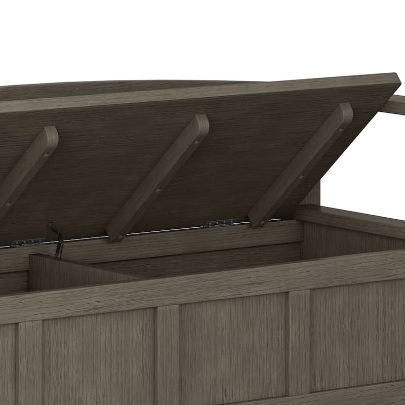 WYNDENHALL Chandler SOLID WOOD 48 inch Wide Contemporary Entryway Storage Bench - 48'' x 17'' x 25.2