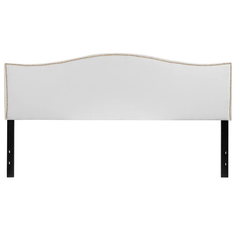 Arched Upholstered Headboard with Nailhead Trim