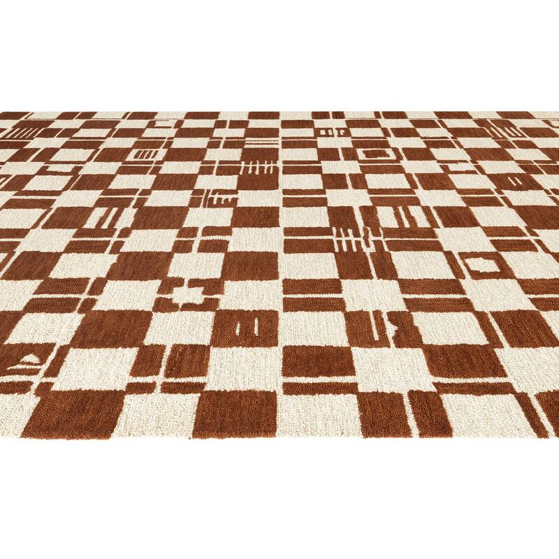 Terra by Obeetee Freya Astrid Red Rug