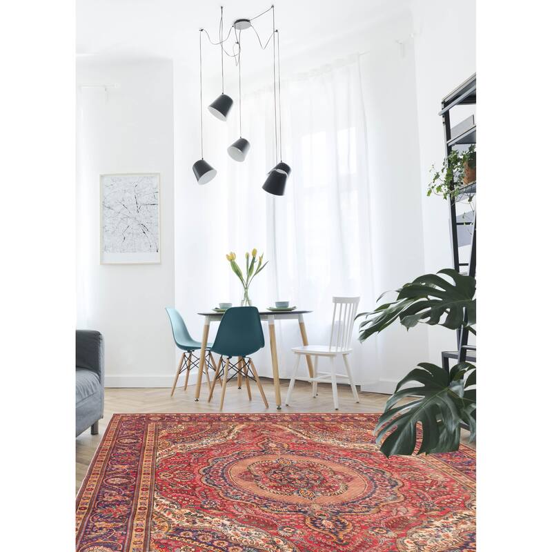 ECARPETGALLERY Hand-knotted Antalya Vintage Red Wool Rug - 8'6 x 11'2