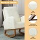 preview thumbnail 2 of 5, Teddy Fabric Upholstered High Back Mid-Century Modern Nursery Rocking Chair with Side Pocket