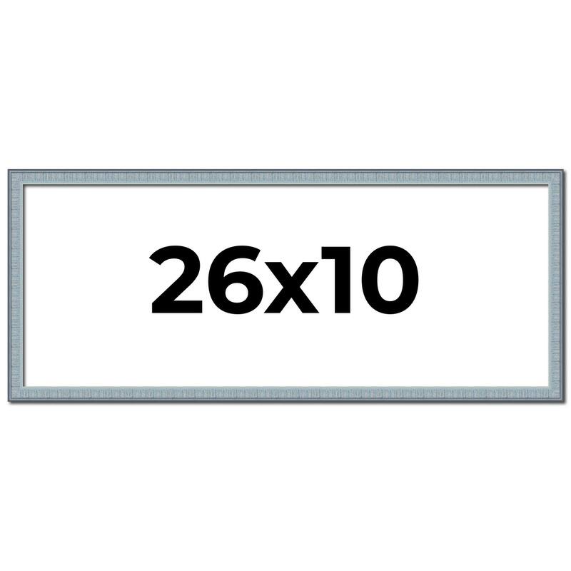 26x10 Frame Rustic Sky Blue Solid Wood Picture Frame | 0.75 Inch