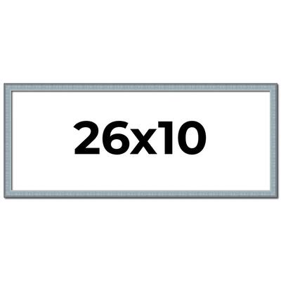 26x10 Frame Rustic Sky Blue Solid Wood Picture Frame | 0.75 Inch