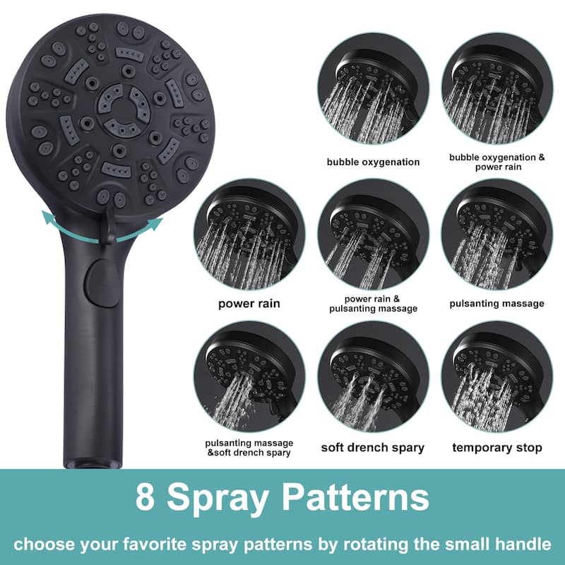 WOWOW Pressure Balance 2-Functions Shower Faucet Set with Tub Faucet Spout