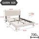 preview thumbnail 60 of 145, Alazyhome Upholstered Platform Bed Frame