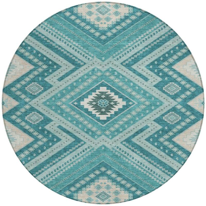 HomeRoots Tribal Transitional Rectangle Outdoor Rug