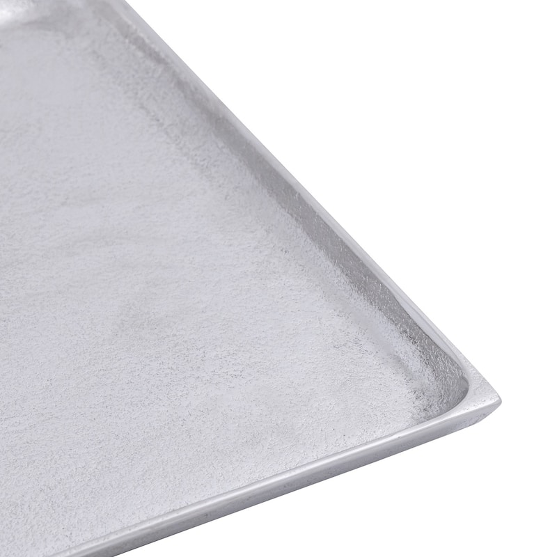 Plate Square Raw Nickel Dia 14.96" ALUMINUM - Raw Nickel